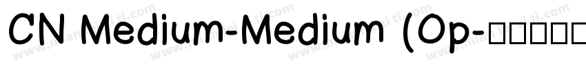 CN Medium-Medium (Op字体转换